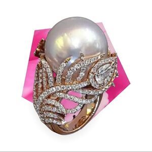 AKOYA PEARL DIAMOND COCKTAIL RING 6,7,9,10
